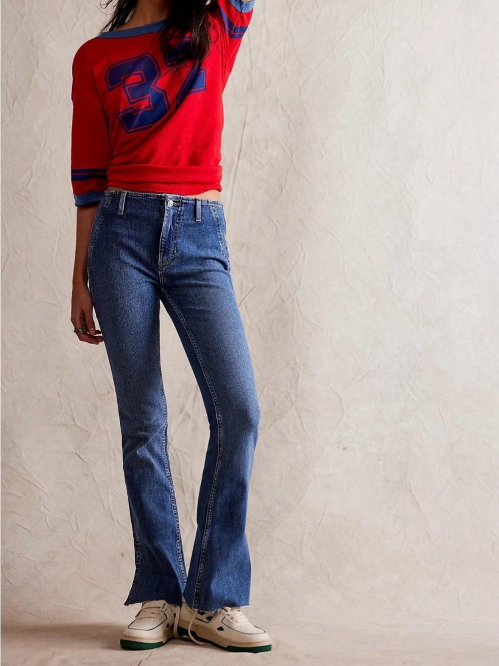 Free People We The Free Level Up Slit Slim Flare Jeans – Size 29 Short